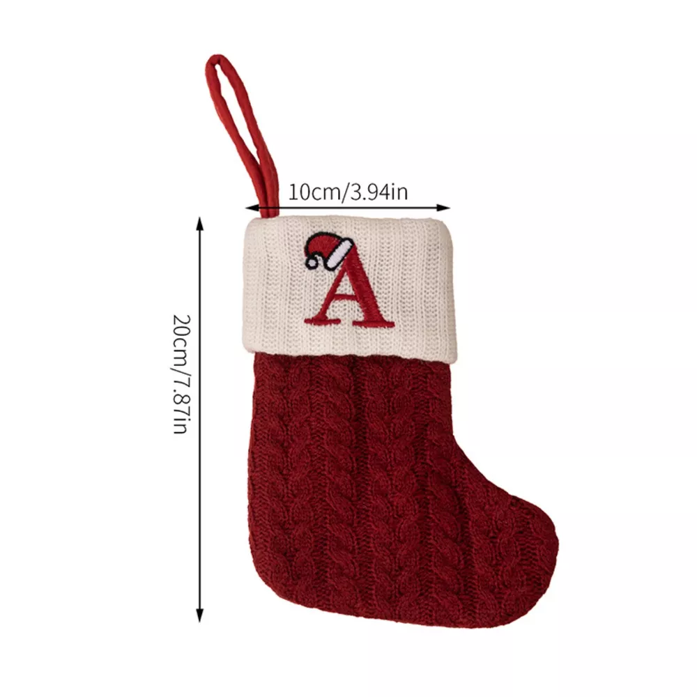 Cable-Knit Contrast Christmas Stockings, image 4