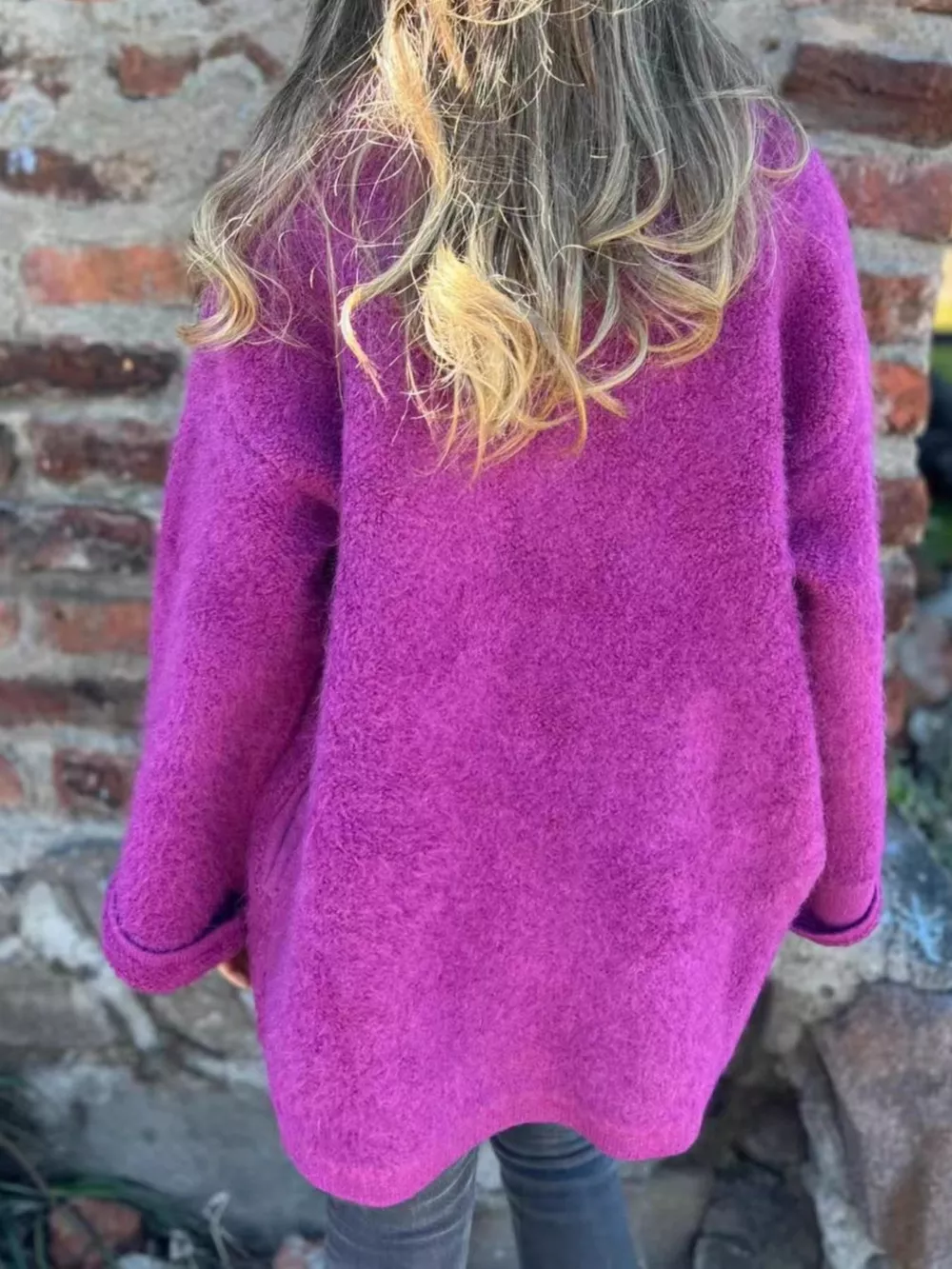 Open Front Long Sleeve Fluffy Jacket, image 4