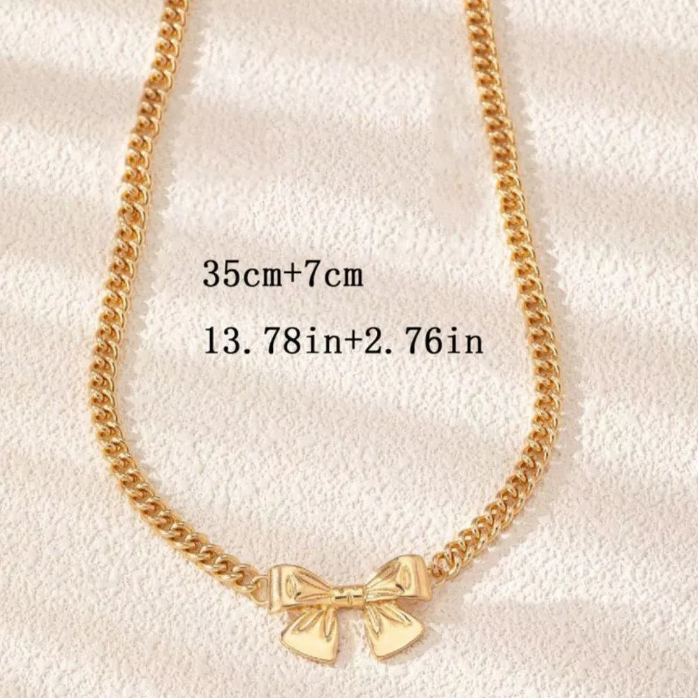 18K Gold-Plated Bowknot Chain Necklace, image 6