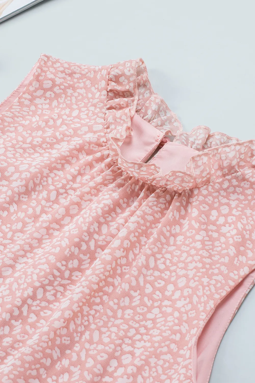Frill Printed Round Neck Tank, image 5
