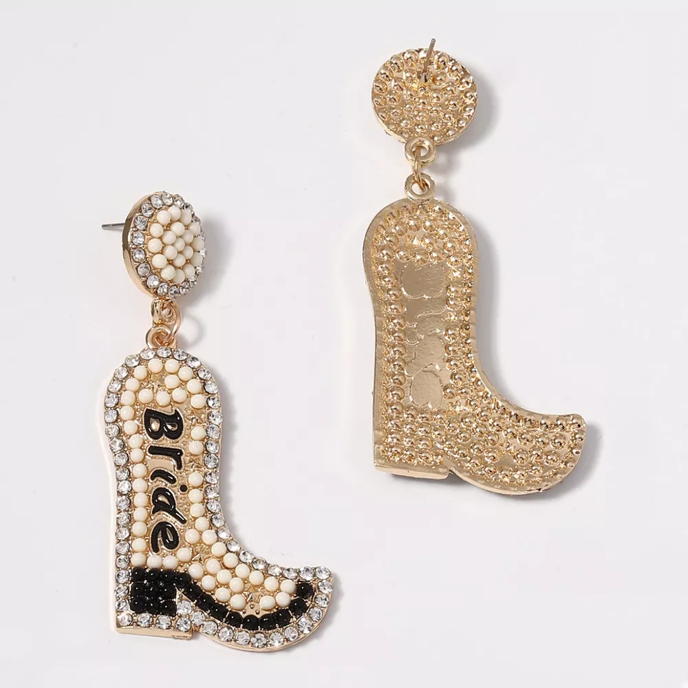 Bride Boot Dangle Earrings, image 5