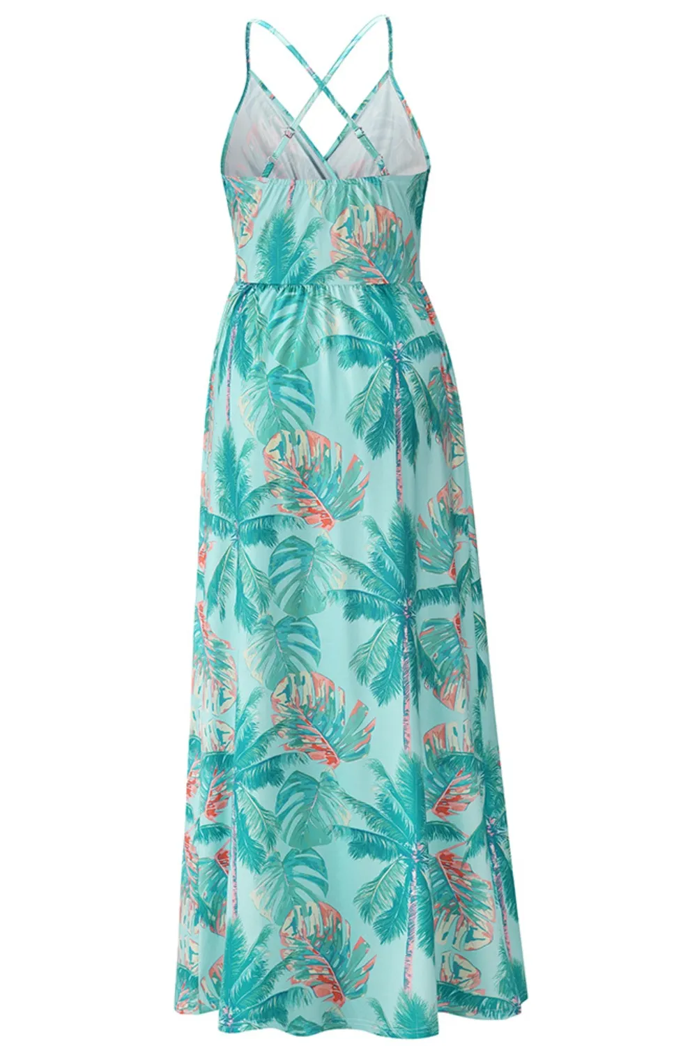 Crisscross Printed Surplice Cami Dress, image 7