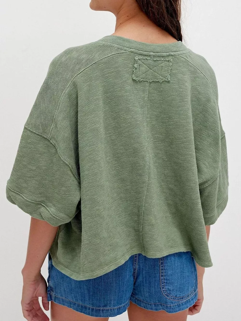 Button-Front Half Sleeve Cardigan, image 3