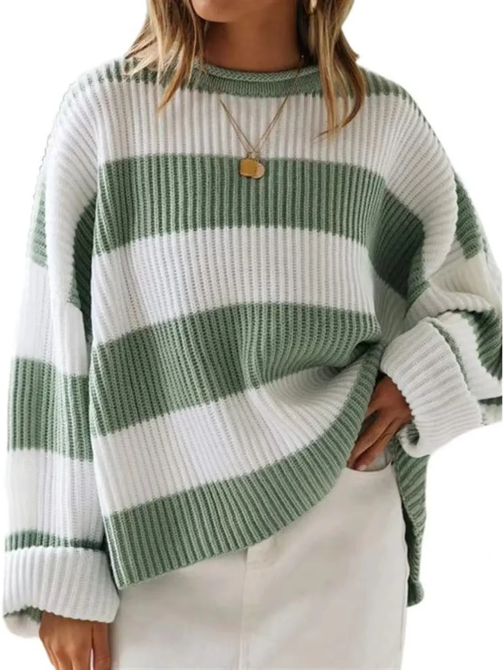 Round Neck Long Sleeve Sweater, image 6