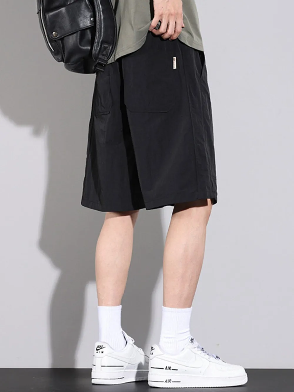 Men's Plus Size Drawstring Basketball Shorts with Side Pockets, image 3
