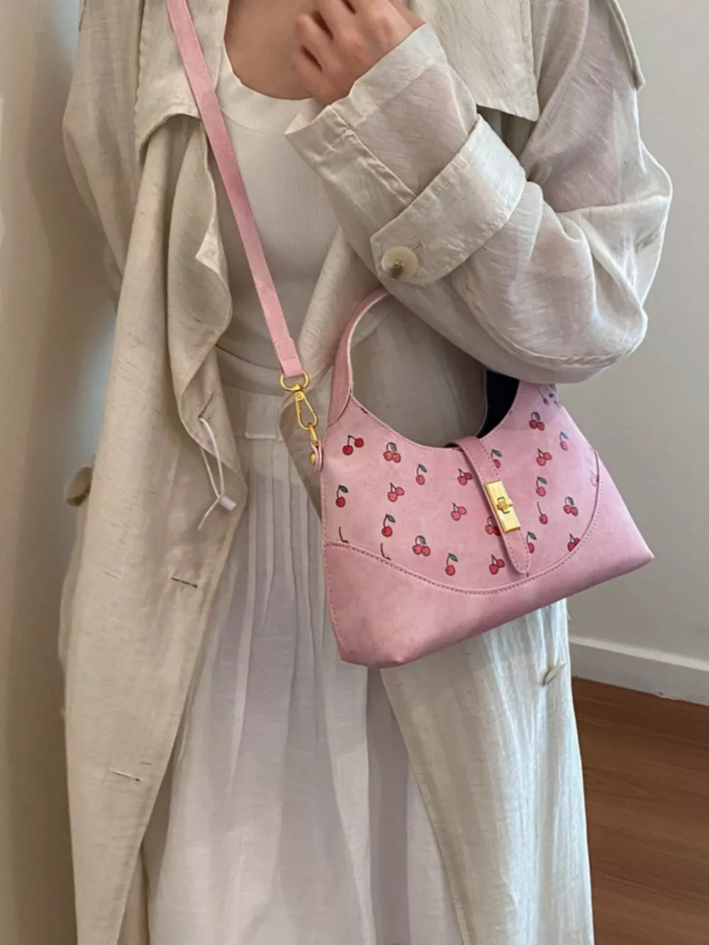 Cherry Print Crossbody Bag, image 7