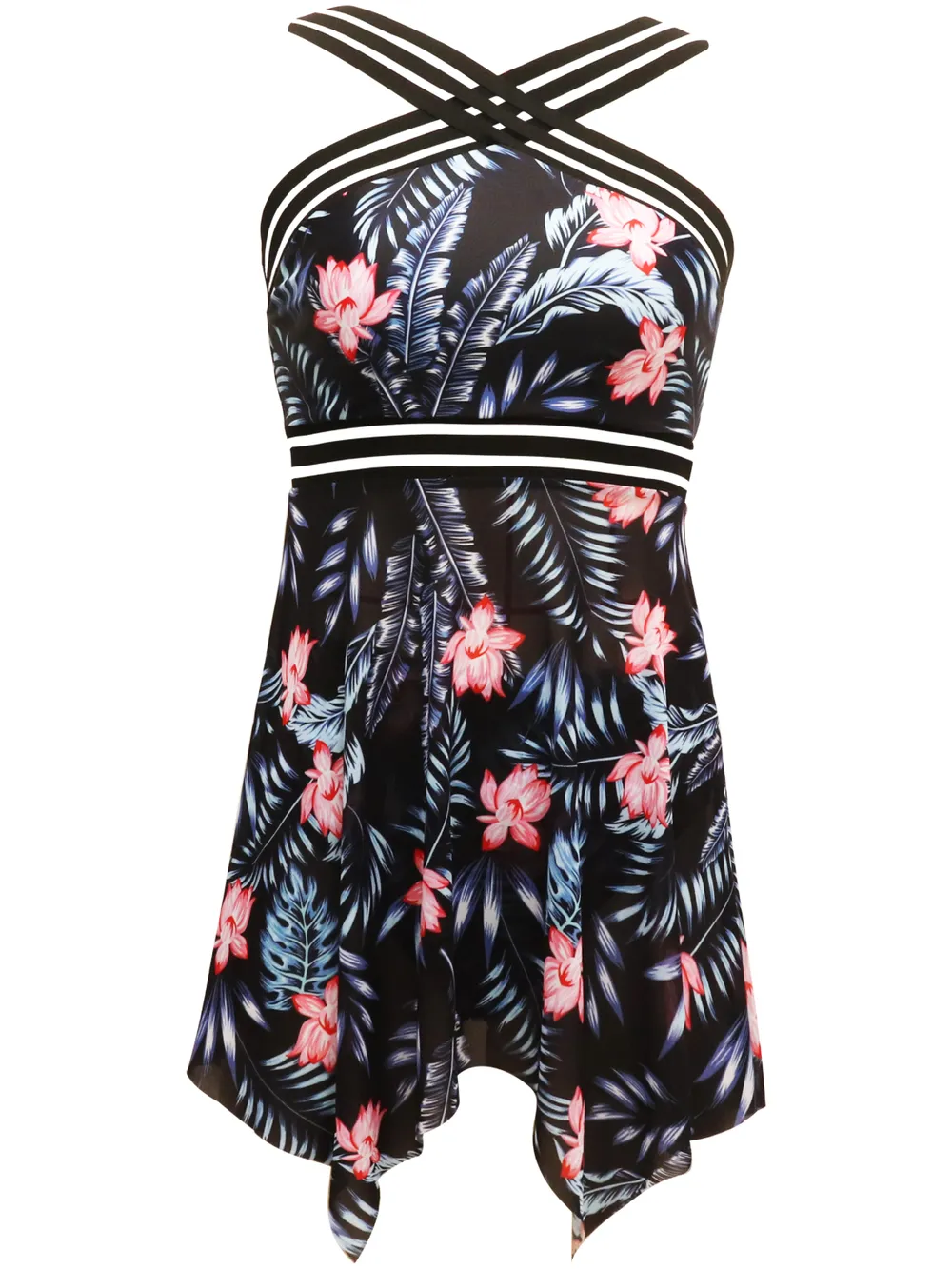 Cutout Printed Two-Piece Swim Set, image 12