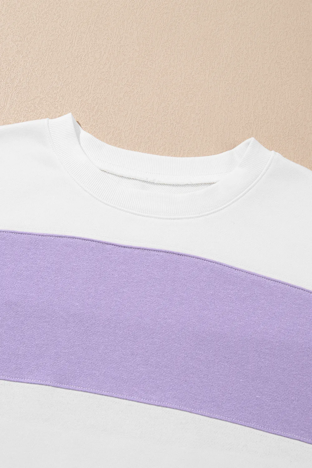 Color Block Round Neck Long Sleeve Sweatshirt, image 4