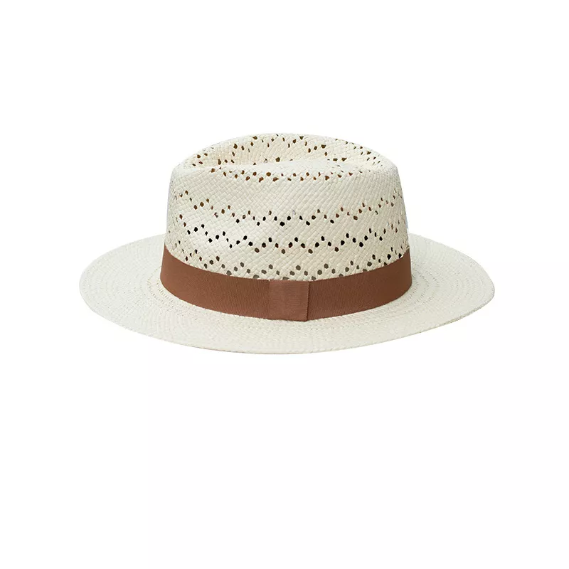 Straw Hat with Ribbon Accent, image 5