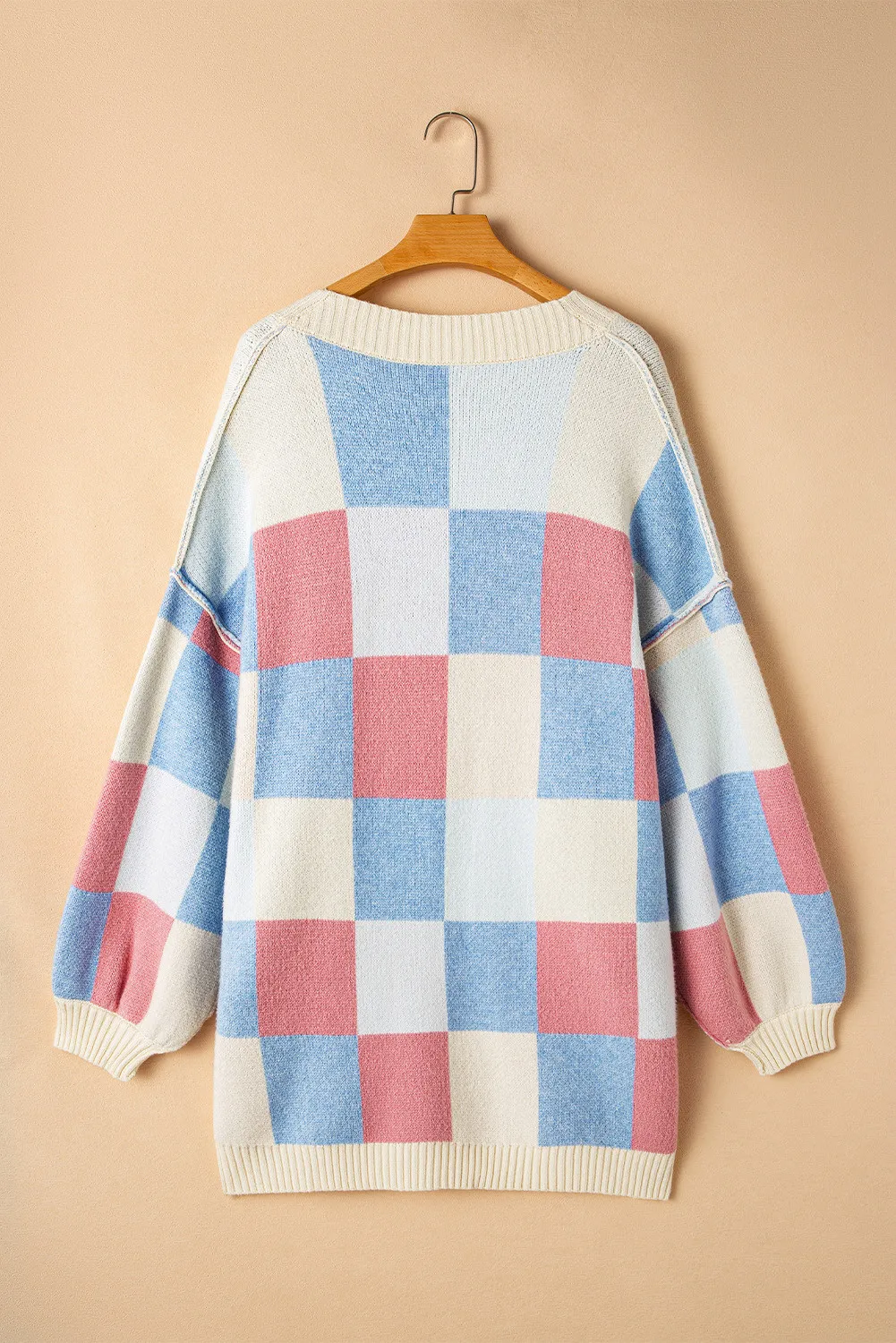 Color Block Open Front Long Sleeve Cardigan, image 3