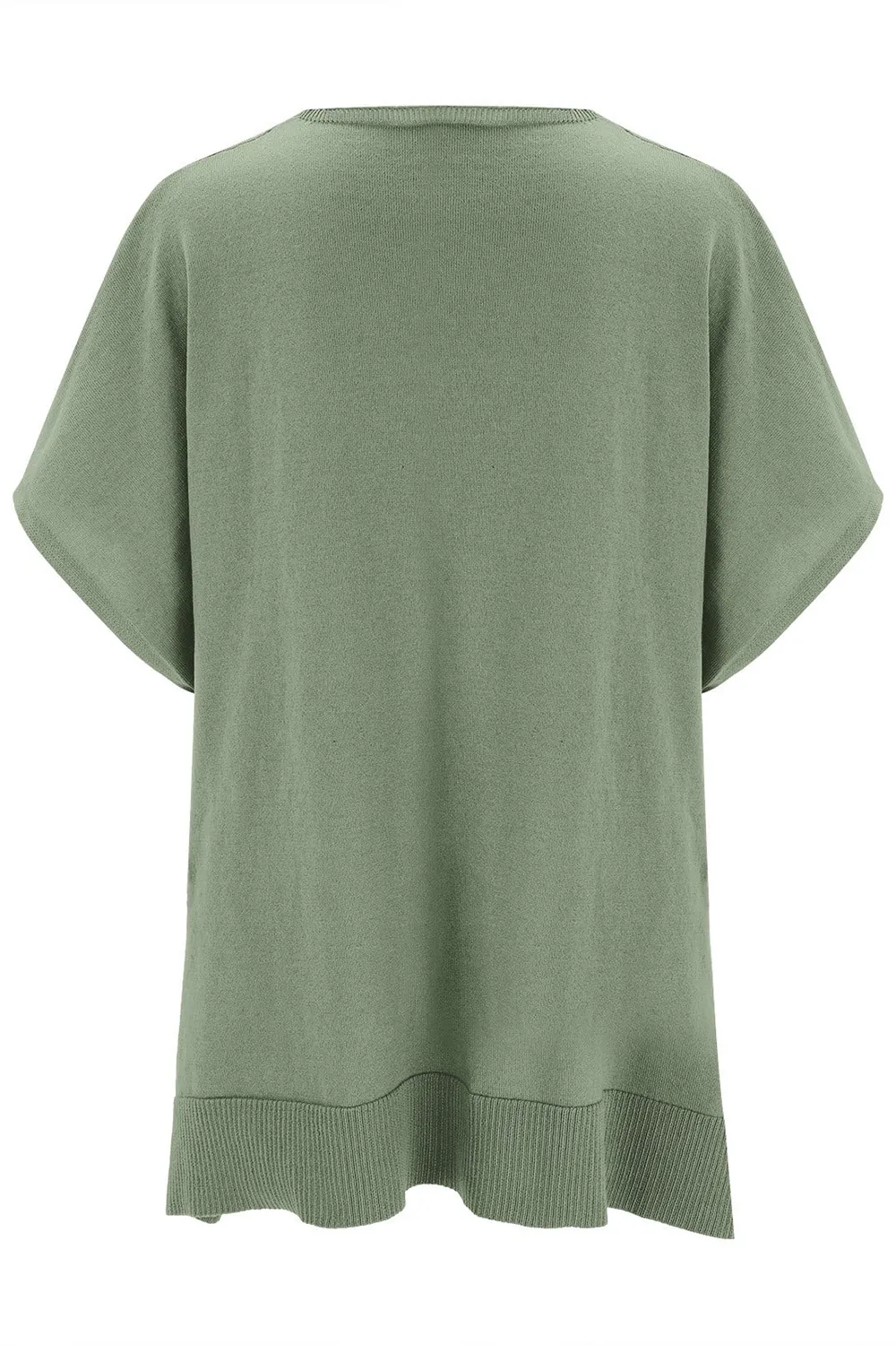 Slit V-Neck Half Sleeve Knit Top, image 22