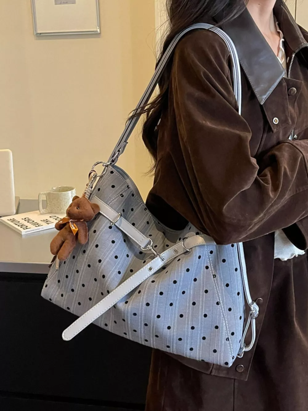 Polka Dot Shoulder Bag, image 7