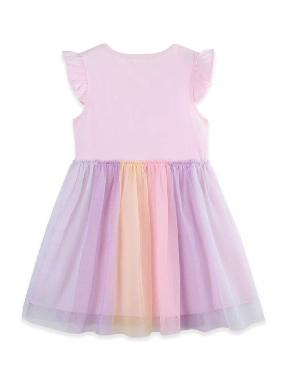 Children's Unicorn Graphic Rainbow Tulle Dress, image 5