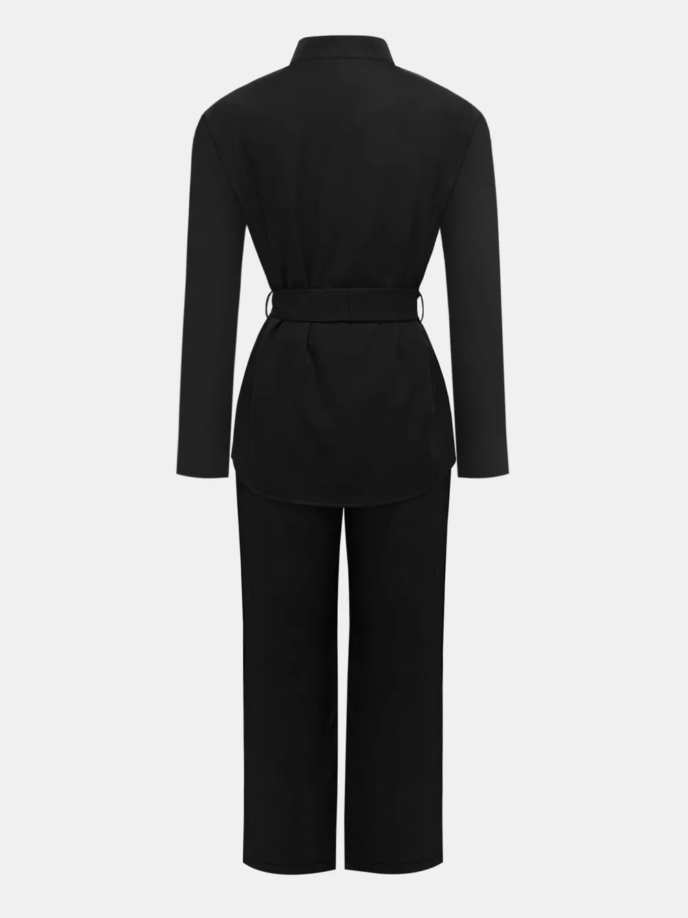 Tie-Waist Long Sleeve Top and Pants Set, image 3