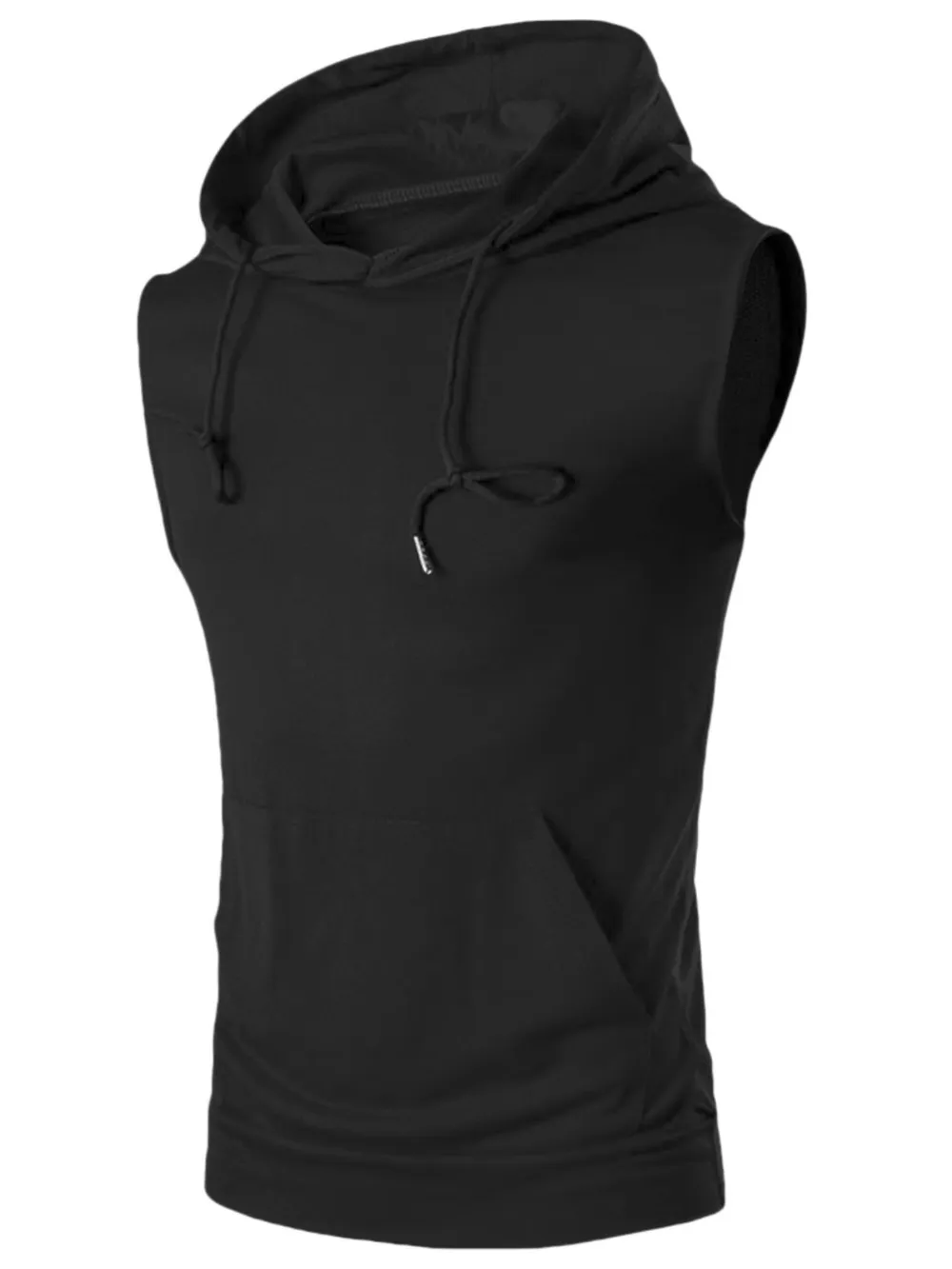 Men's Drawstring Hooded Tank, image 12