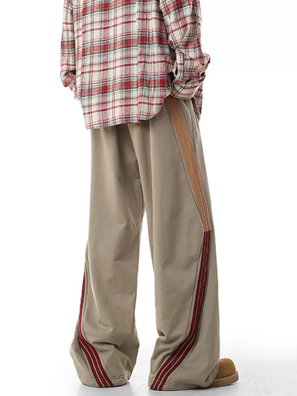 Men's Plus Size Side Striped Relaxed Fit Casual Pants, image 4