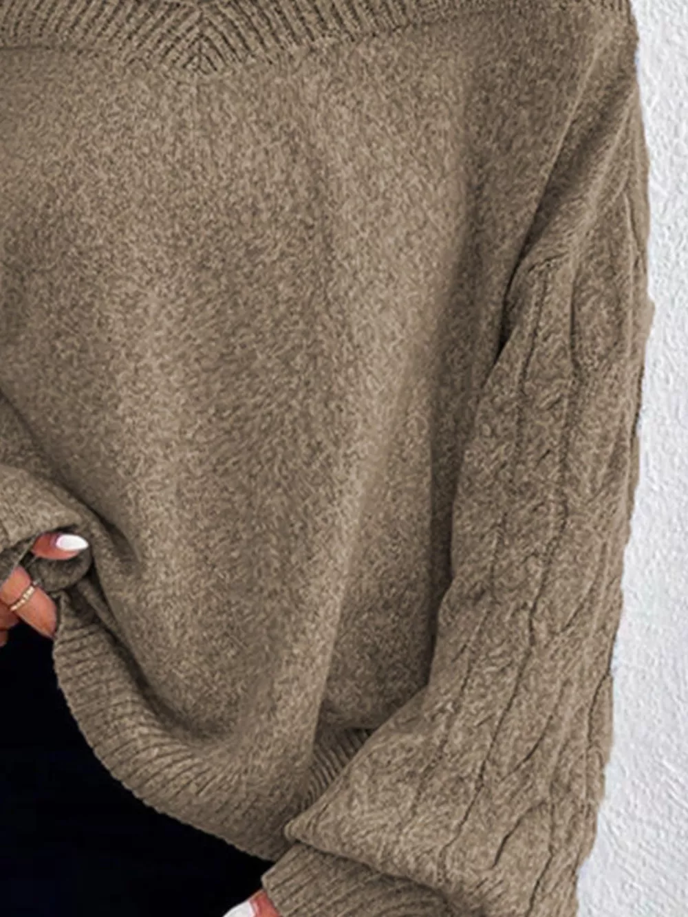 Cold Shoulder Turtleneck Sweater, image 6
