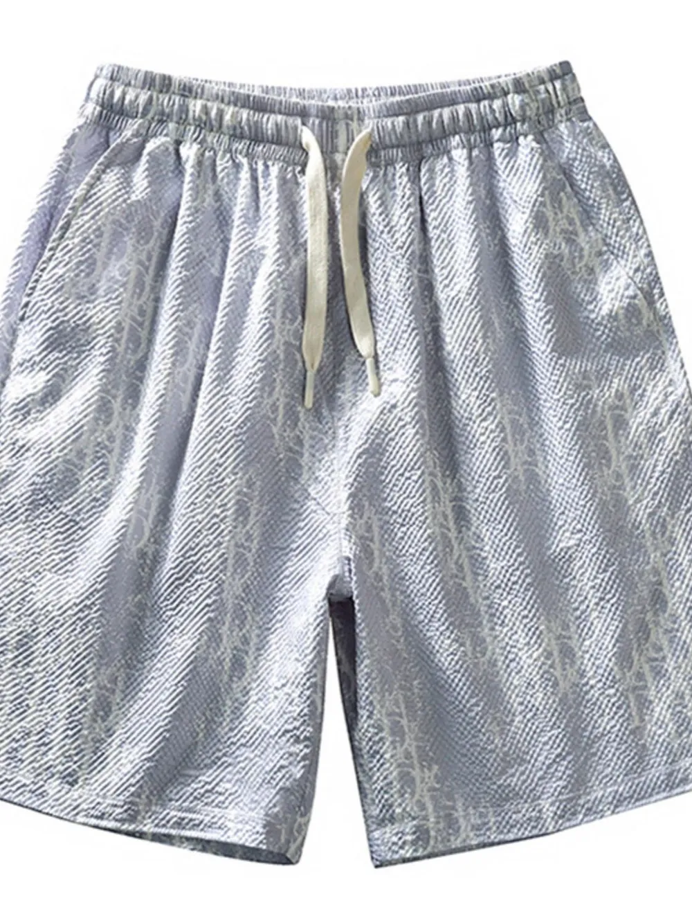 Men's Plus Size Abstract Print Drawstring Shorts, image 3