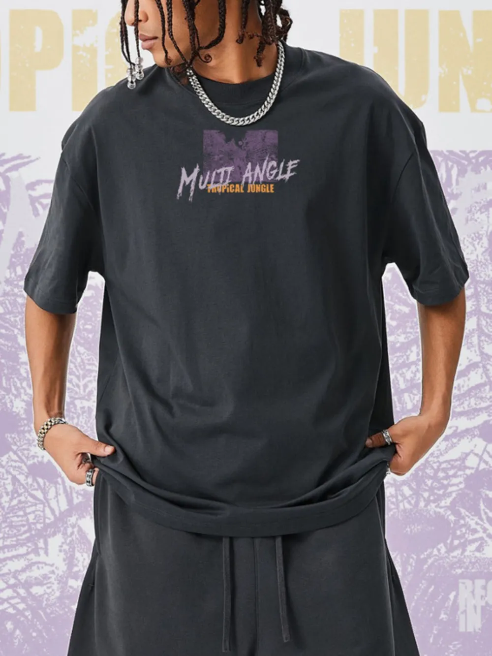 Men's Graphic Round Neck Short Sleeve T-Shirt, image 3