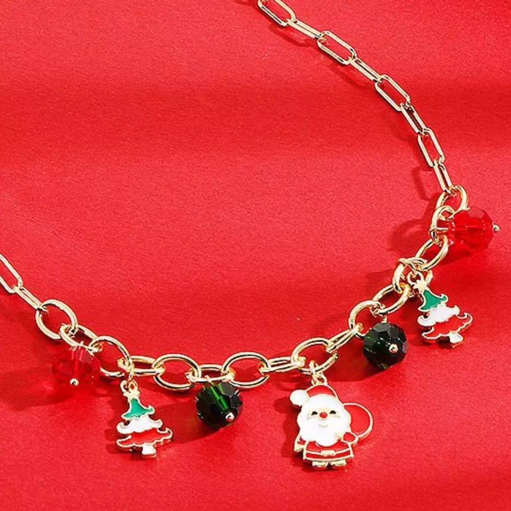 18K Gold-Plated Alloy Christmas Necklace, image 5