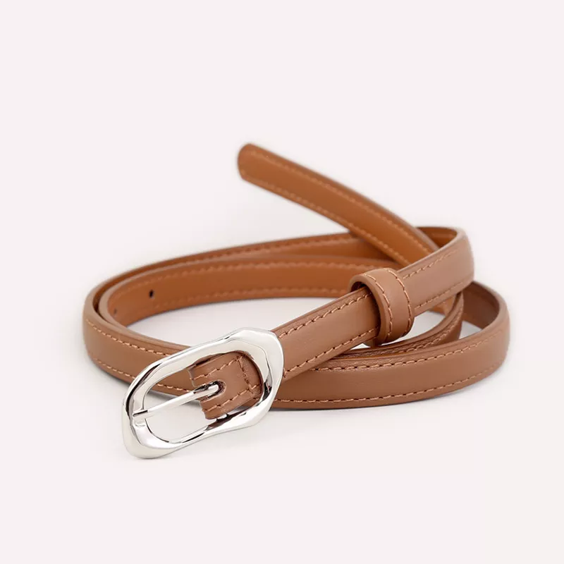 Silver Buckle Skinny Belt, image 5