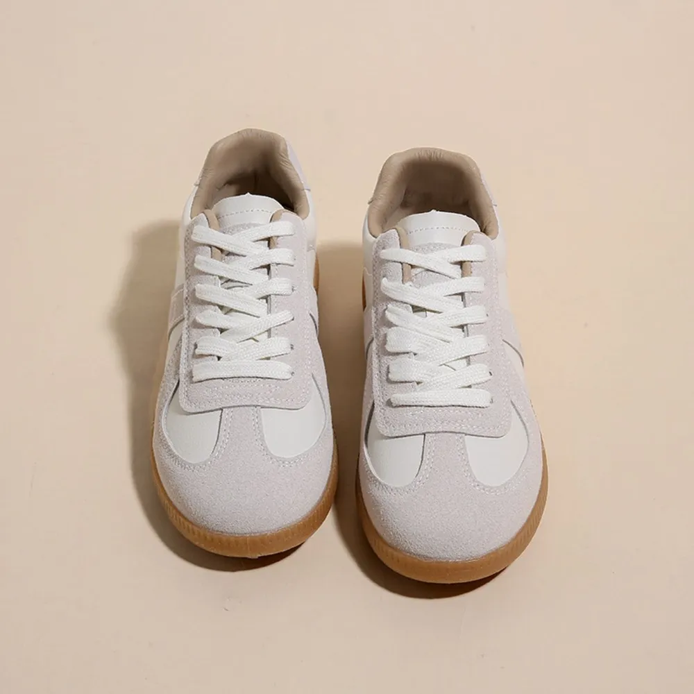 Lace Up Round Toe Flat Sneakers, image 2