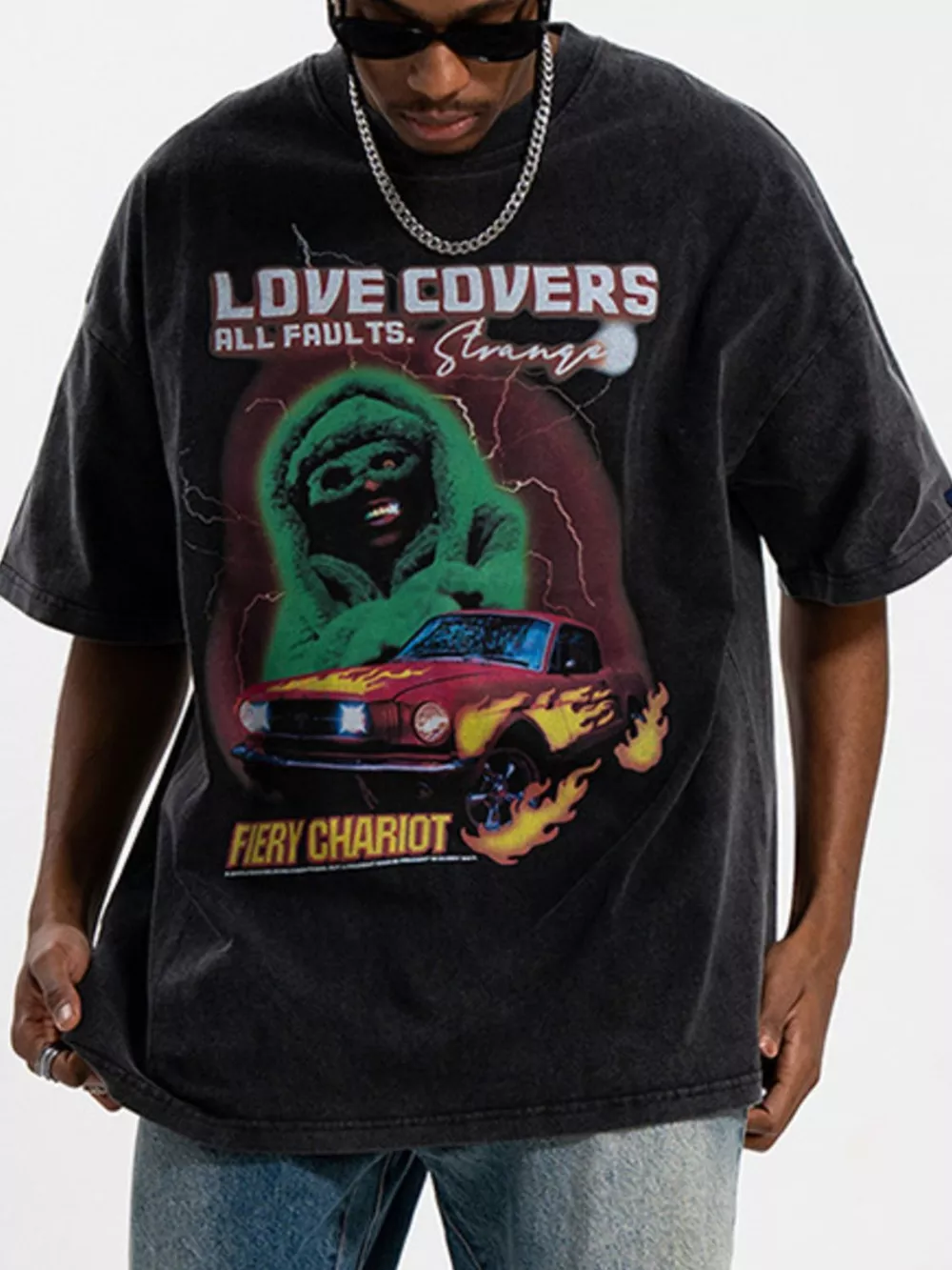Men's Graphic Round Neck Short Sleeve T-Shirt