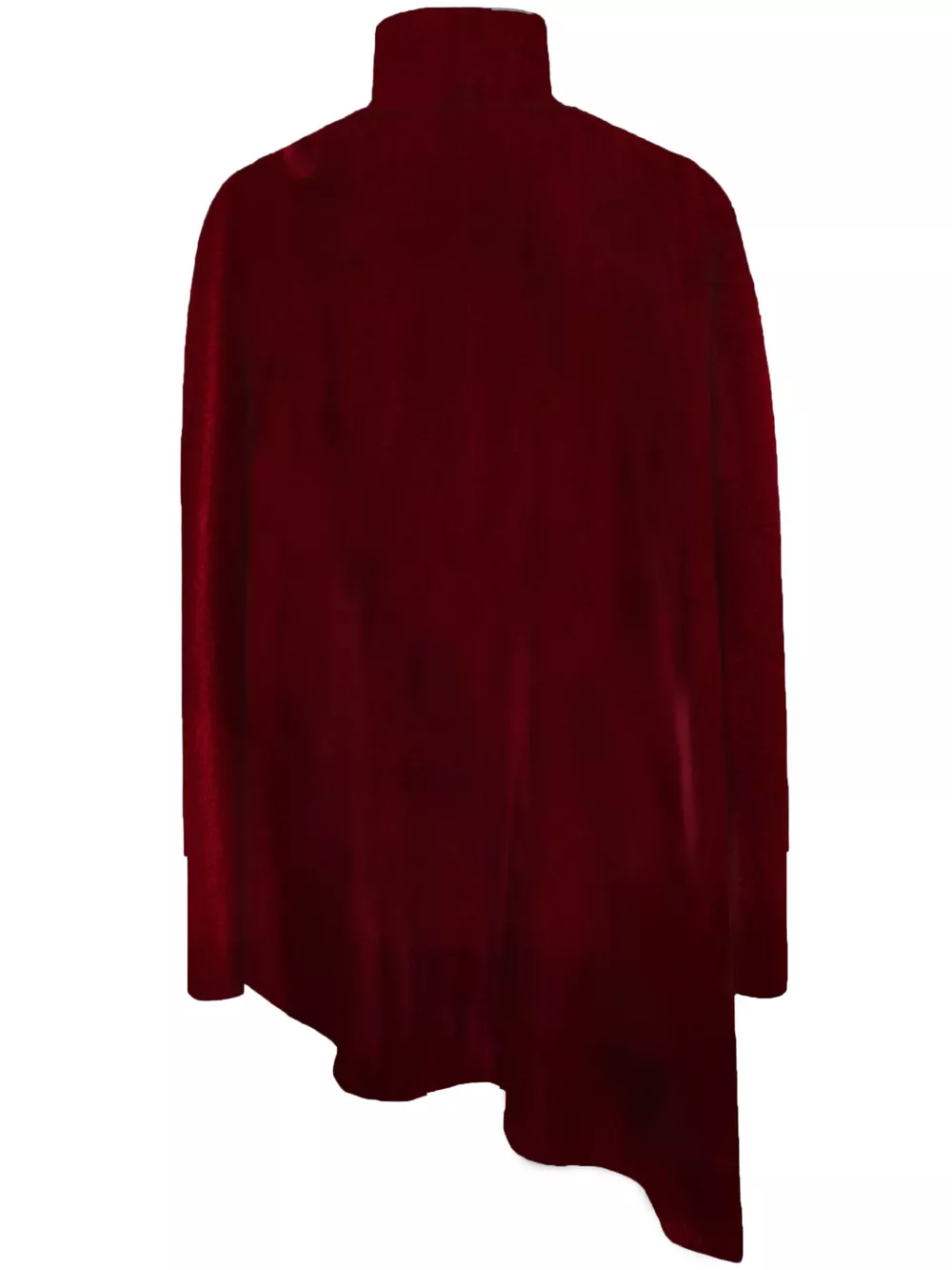 Elegant Turtleneck Asymmetric Hem Top, image 5