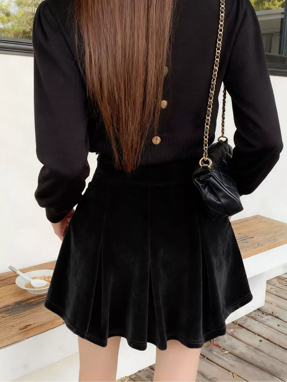 Velvet Mini Skort, image 5
