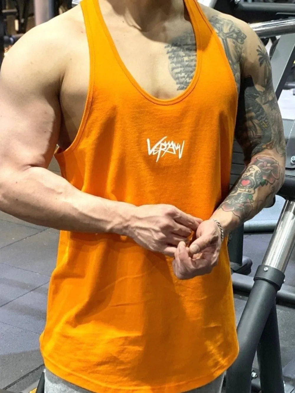 Men's Plus Size Round Neck Racerback Tank, image 6