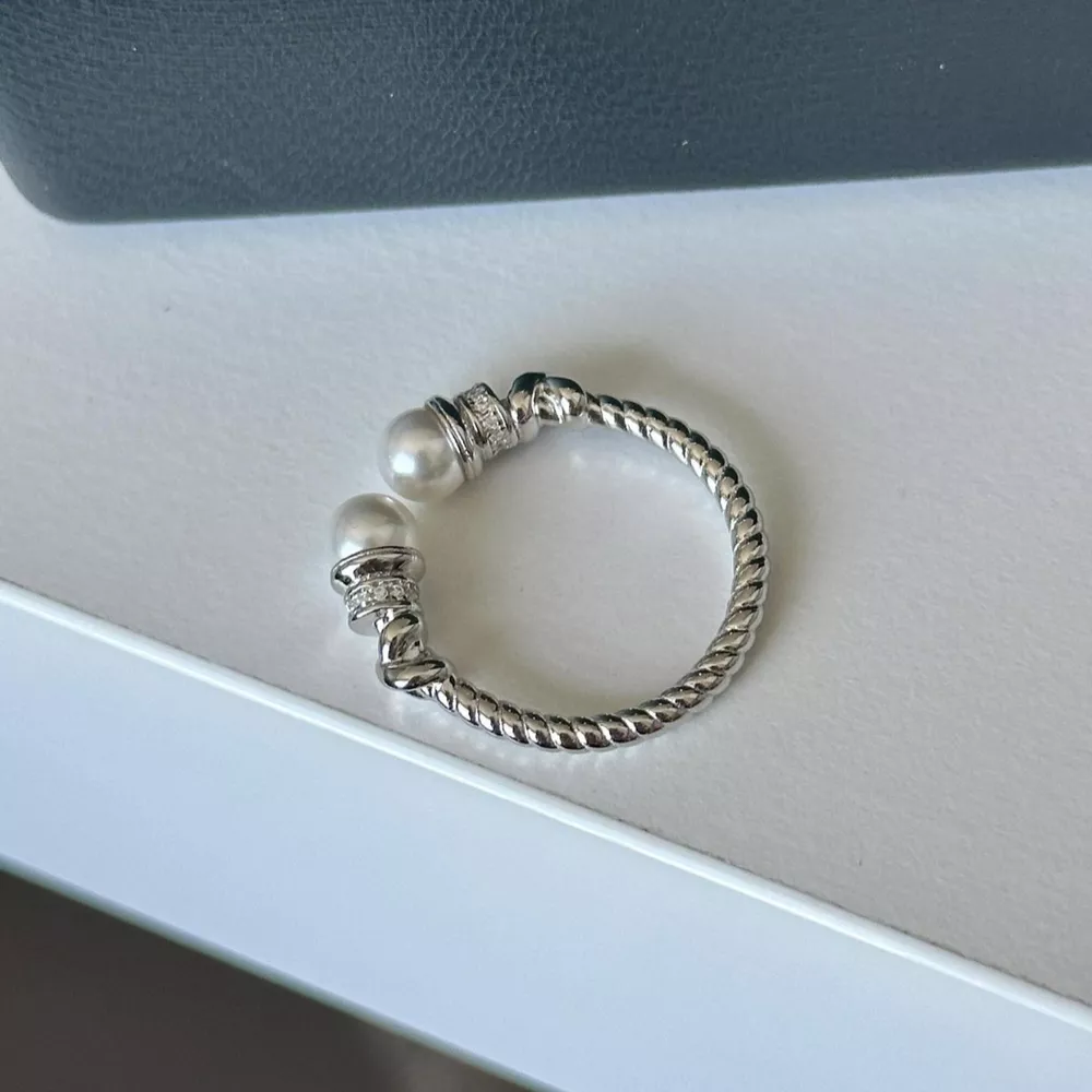 Pearl Open Cuff Ring