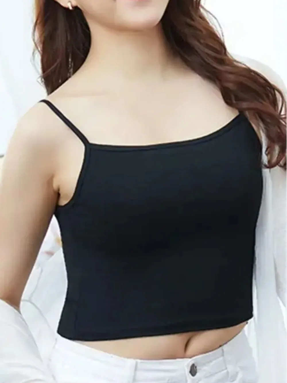 Scoop Neck Cropped Tank Top, image 12