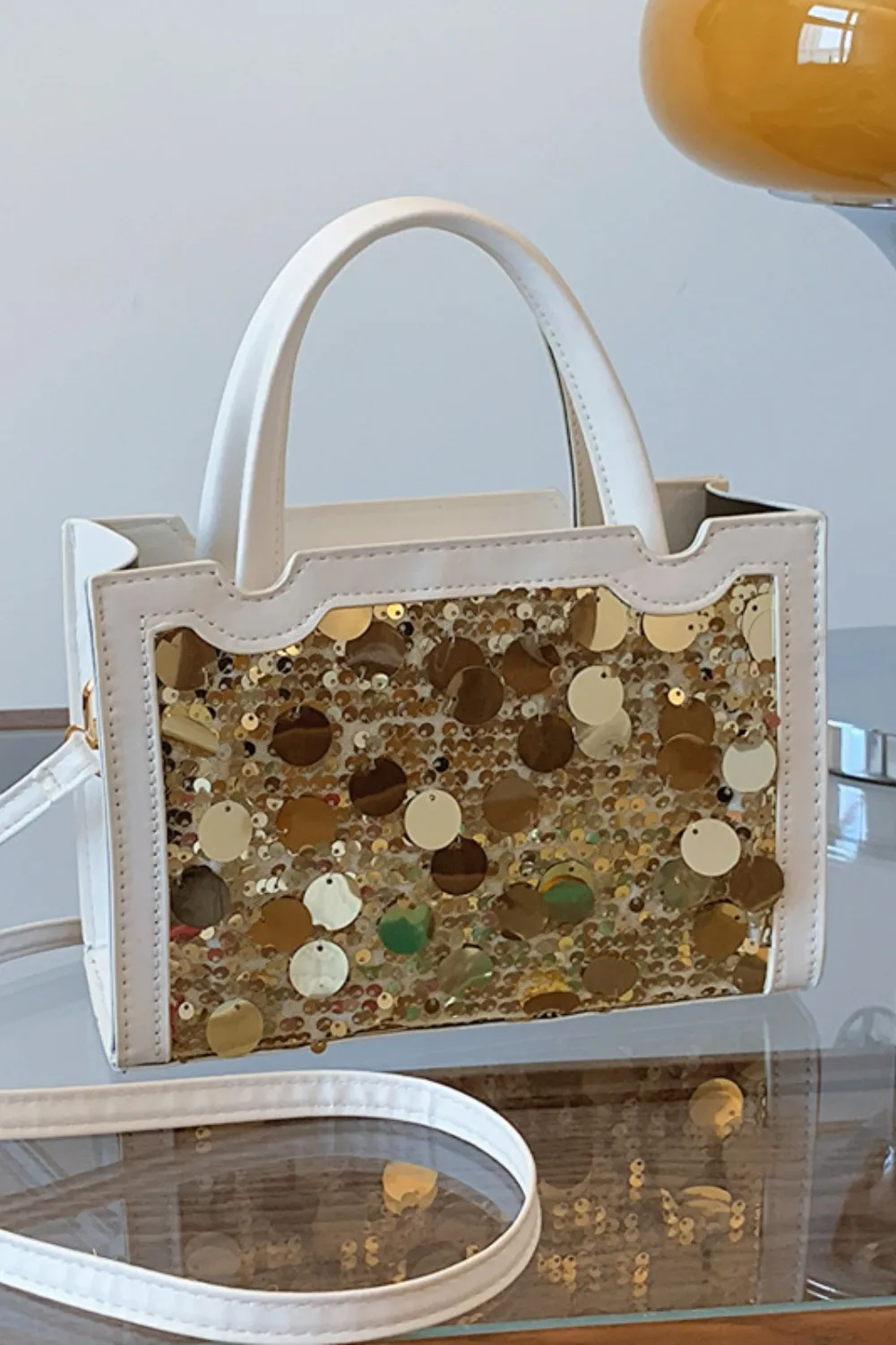 PU Leather Sequin Handbag, image 10