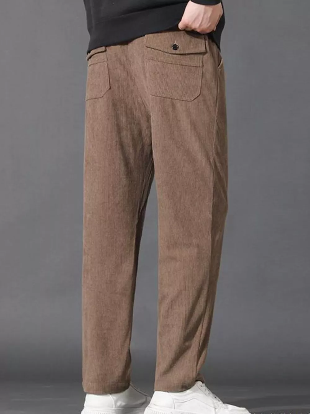 Men's Plus Size Drawstring Loose Fit Pants, image 4