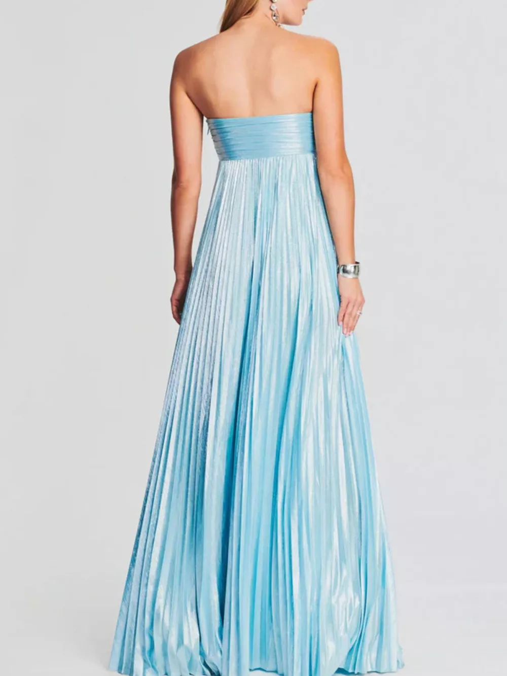 Split Sweetheart Neck Tube Maxi Dress, image 9