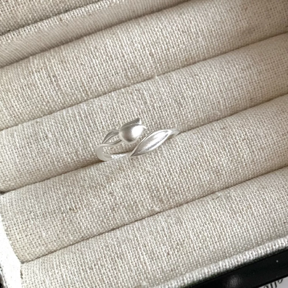 925 Sterling Silver Flower Bypass Ring, image 4