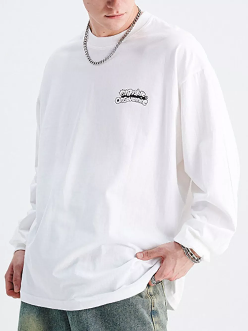 Men's Letter Round Neck Long Sleeve Sweatshirt, image 2