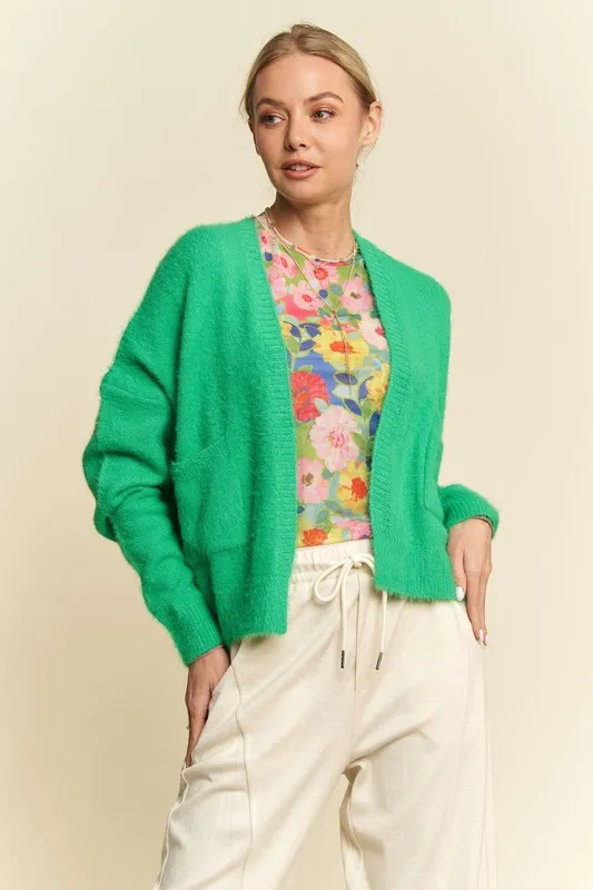 Open Front Drop Shoulder Cardigan, image 3