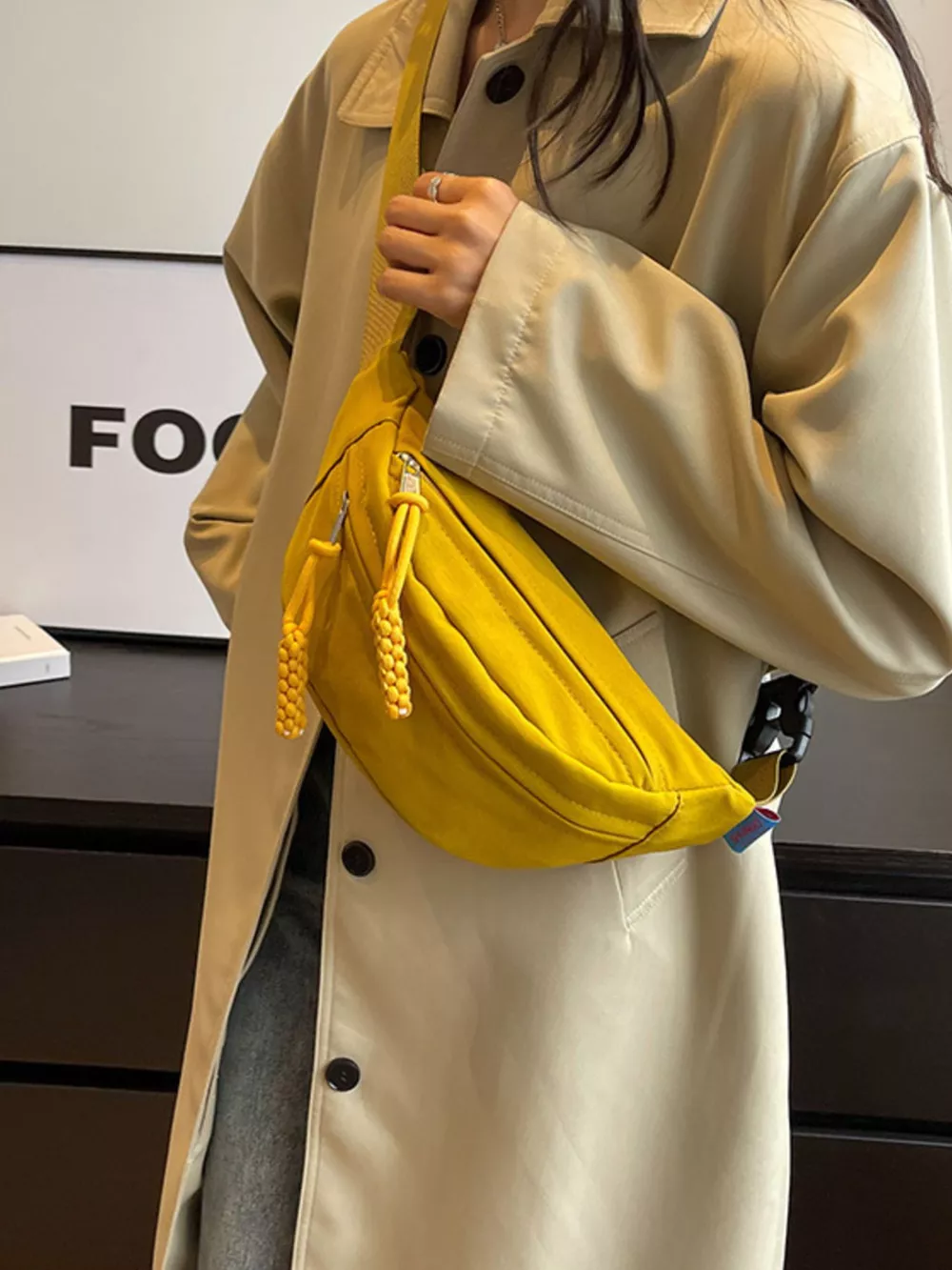 Lightweight Crossbody Bag with Tassel Detail, image 13