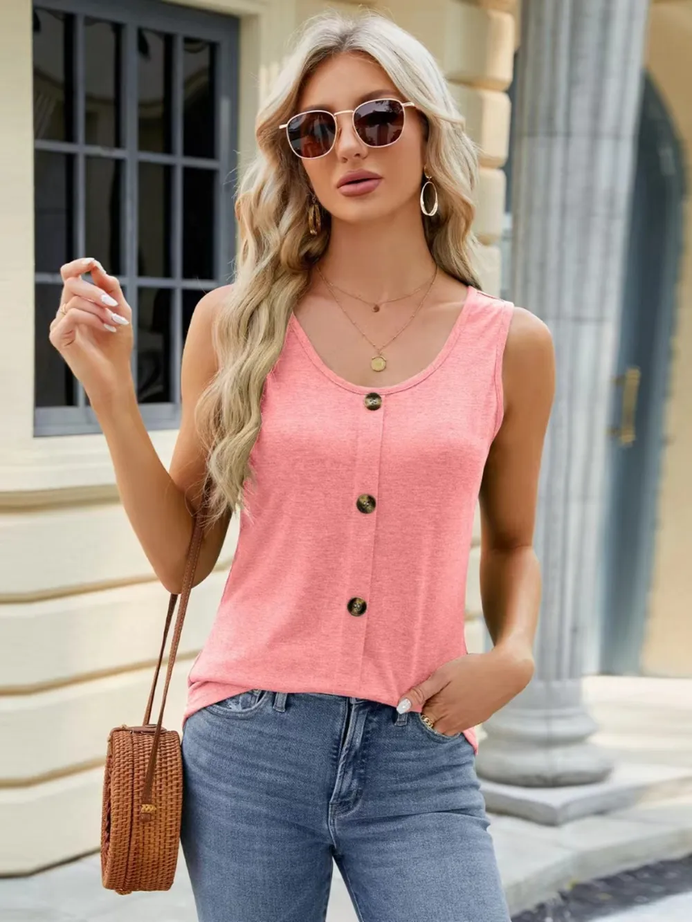 Scoop Neck Casual Tank Top, image 20