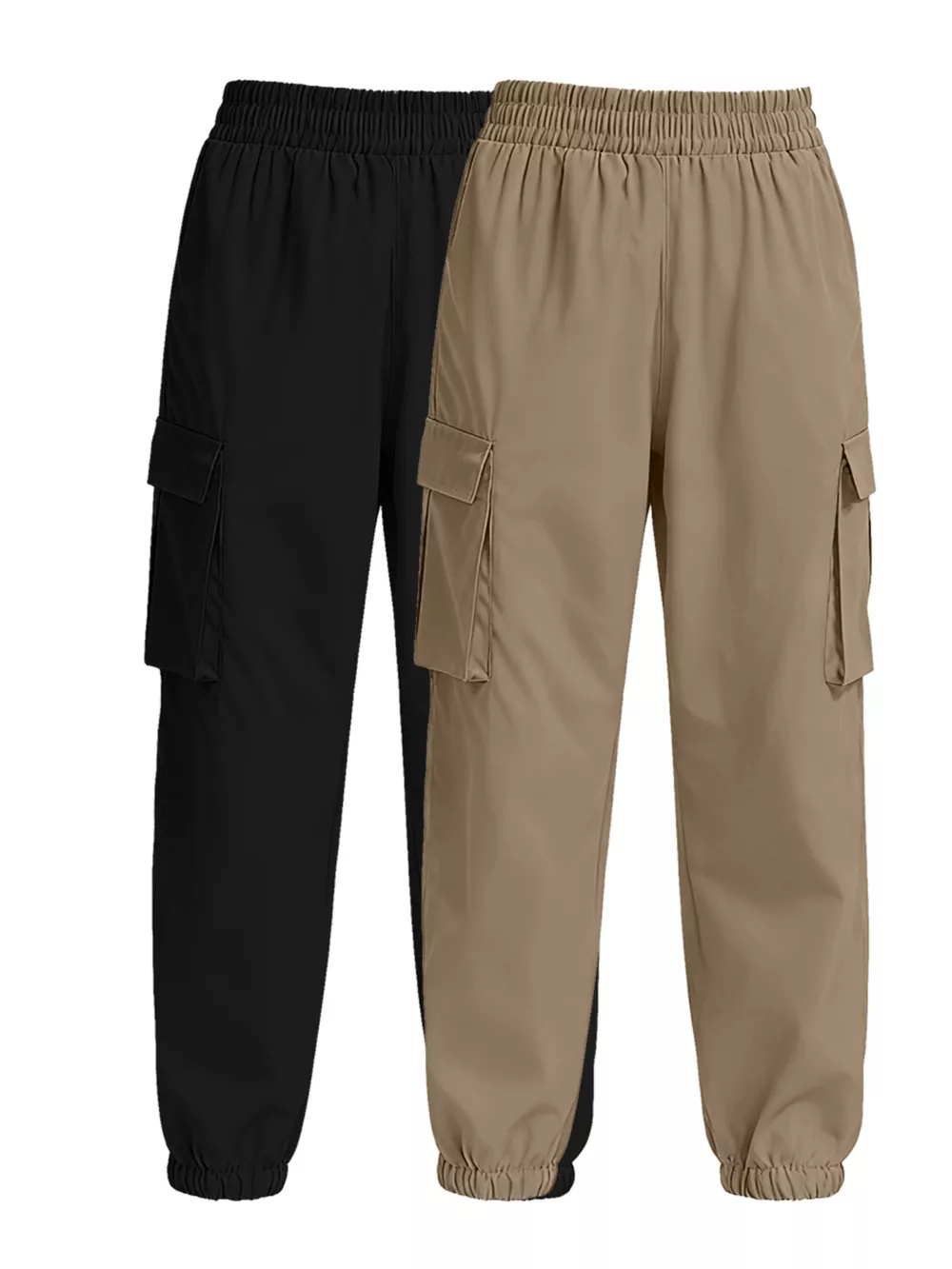 2 Piece Elastic Waist Cargo Pants, image 9