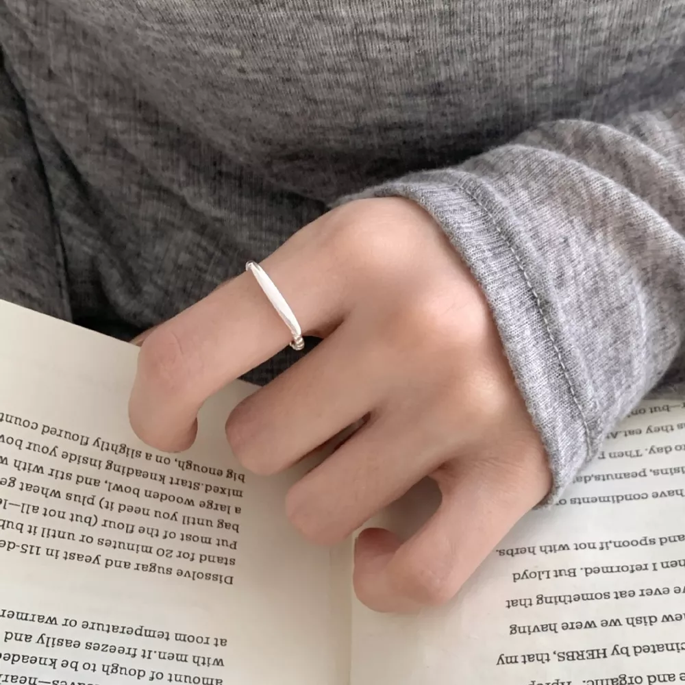 925 Sterling Silver Geometric Ring, image 2