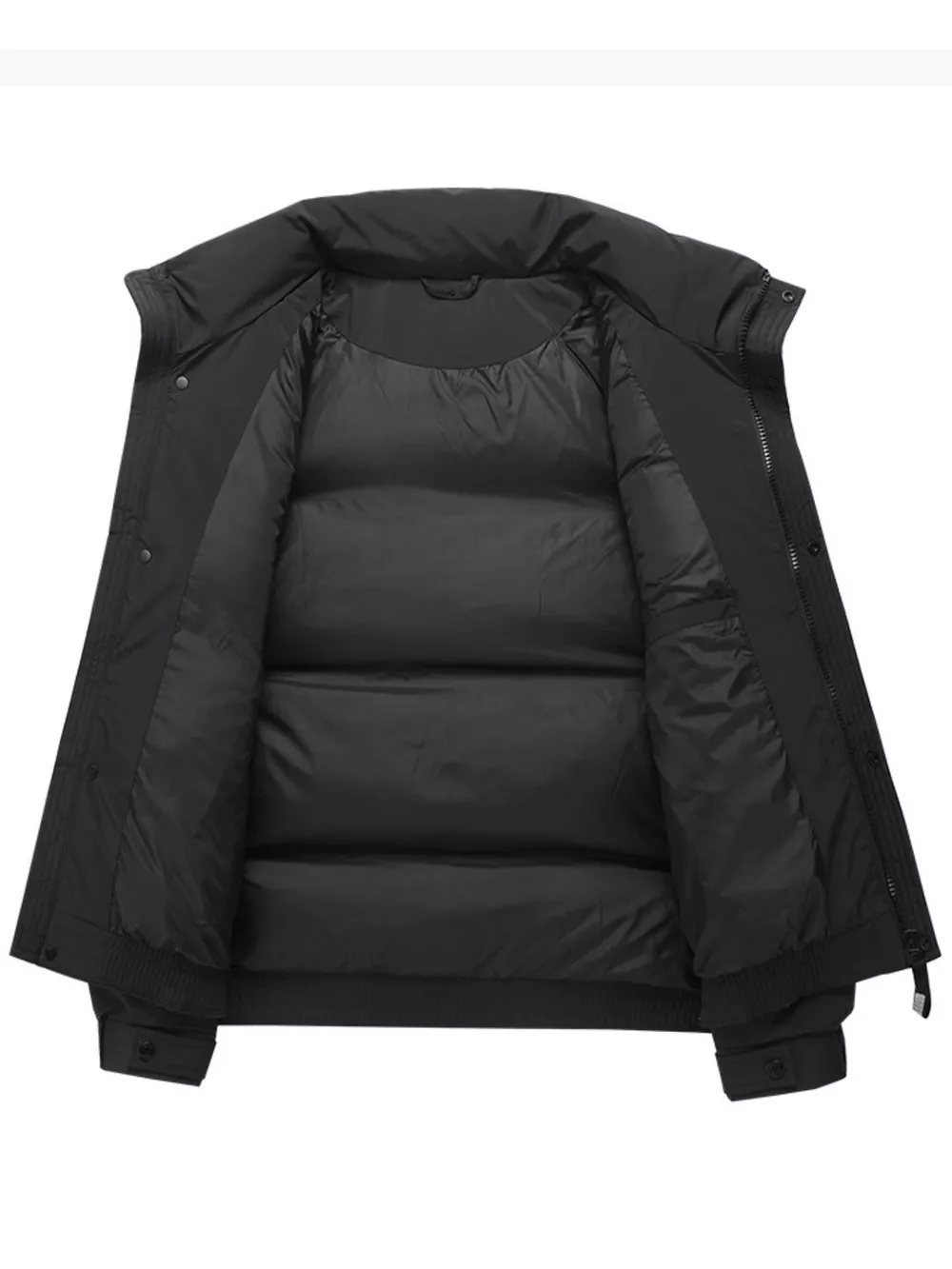 Men's Plus Size Stand Collar Puffer Jacket, image 4