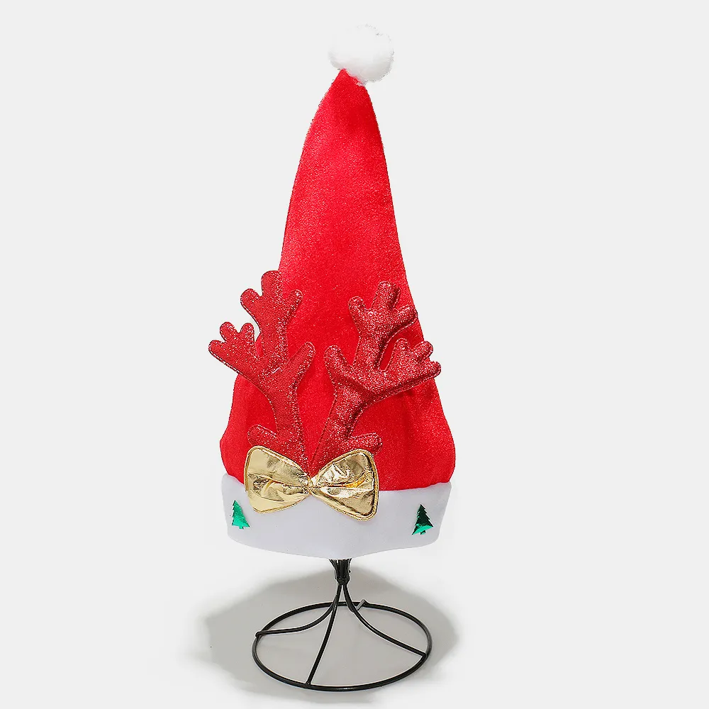 2 Piece Antler Christmas Hat with pompom, image 2