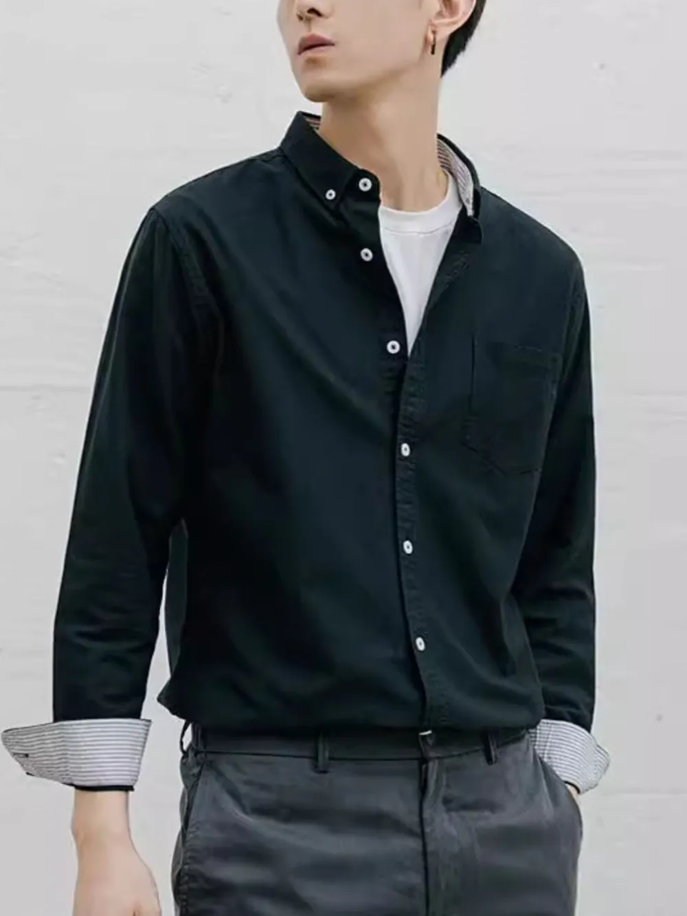 Men's Full Size Button Up Long Sleeve Shirt Plus Size, image 2