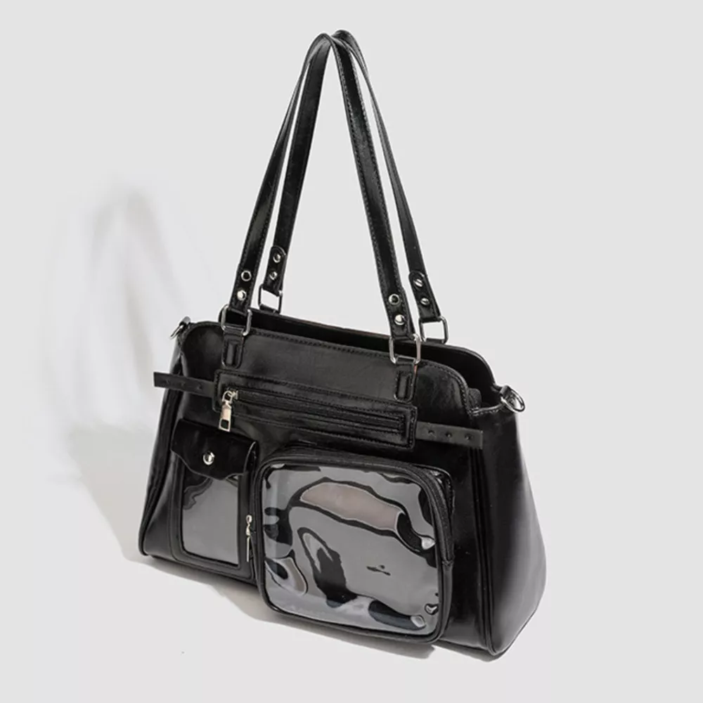 Multi-Pocket Clear Window Shoulder Bag, image 2