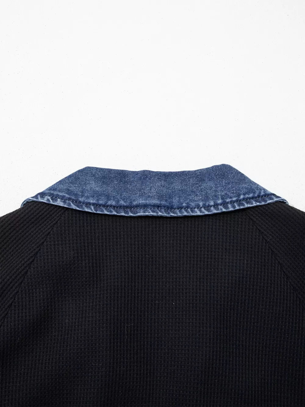 Denim Trim Button Detail Top, image 4