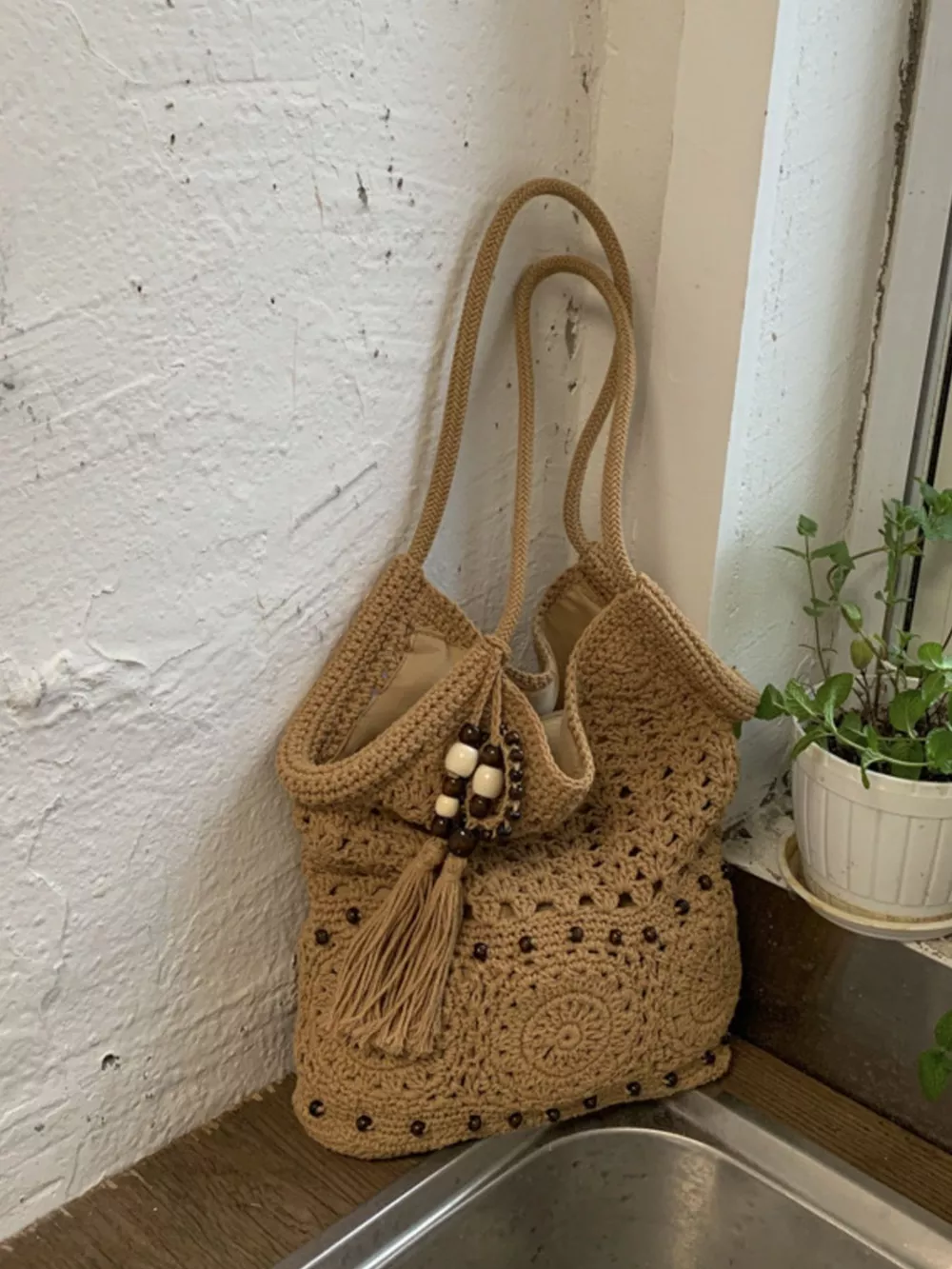 Crochet Knit Shoulder Bag