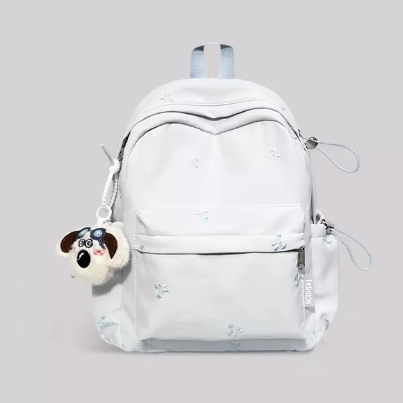 Embroidered Lightweight Backpack Bag