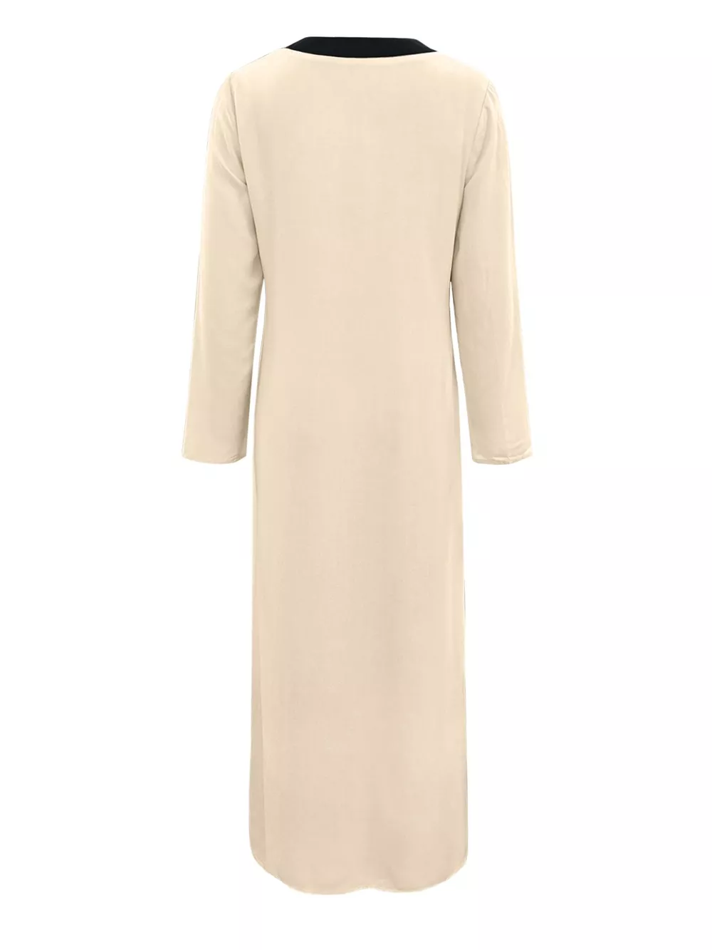 Contrast Trim Button-Down Midi Dress, image 4
